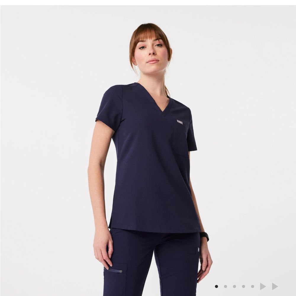 Never worn navy figs scrub top
